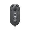 For Fiat 3 Button Folding Car Key Case Remote Control Shell SIP22, Style:White Switch Button