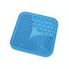 Silicone Licking Mat, Blue, Small, Suction Cup, Dog Slow Feeder