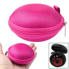 Grid Style Carrying Bag Box for Headphone / Earphone(Magenta)