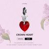 S925 Sterling Silver Crown Heart Pendant DIY Bracelet Necklace Accessories