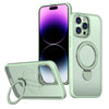 For iPhone 14 Pro Wing Series Gen2 MagSafe Metal Ring Holder Phone Case(Avocado Green)