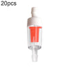 20x Aquarium Air Pump Check Valves 4mm Non-Return Valve White/Red