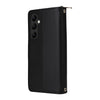 For Samsung Galaxy A24 Nine-card Slots Zipper Wallet Bag Leather Phone Case(Black)