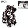 5 PCS YJZT One Love Lion Crown PVC Animal Car Sticker, Size: 10x15.3cm