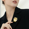 Pearl Brooches Owl Animal Brooches For Women(Gold)