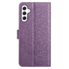 For Samsung Galaxy A26 5G Flower Embossed Leather Phone Case(Purple)