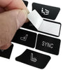 For BMW 5 Series/7 Series/X5/C6/F10/F01/F15 Air Conditioning Button Repair Sticker, Style: C 16pcs No OFF