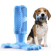 Dog Toothbrush Chew Toy, Blue, Medium - Cleans Teeth & Gums