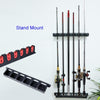 6-hole EVA Fishing Rod Storage Display Rack Club Holder, Color: Wall-mounted Red