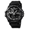 SKMEI 1357 Mens Multifunctional Sports Digital Watch Student Waterproof Watch(Black)