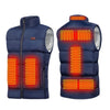 Dual Control Switch Smart USB Heating Down Vest, Size: XXL(Blue)