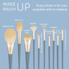 10pcs Beauty Brush Milk Blue Color Non-shedding Makeup Brush Set