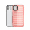 For iPhone 11 High Transparency TPU Hybrid PC Airbag Phone Case(Peach Red)