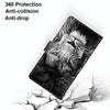 For Alcatel 1S (2020) / 3L (2020) Coloured Drawing Cross Texture Horizontal Flip PU Leather Case with Holder & Card Slots & Wallet & Lanyard(Black White Lion Head)
