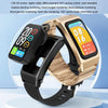 A8 1.98 inch 2 in 1 Bluetooth Earphone Silicone Strap Smart Watch, Support ECG / NFC(Brown)