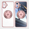 For Samsung Galaxy A06 4G 360 Holder MagSafe Acrylic Hybrid TPU Phone Case(Pink)