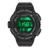 SANDA 2106 LED Digital Display Luminous Alarm Clock Men Outdoor Sports Electronic Watch(Black)