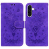 For Samsung Galaxy A26 5G Butterfly Rose Embossed Leather Phone Case(Purple)