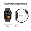 T98 2.04 inch IP68 Waterproof Bluetooth Call Smart Watch, Support Blood Oxygen Monitoring(Blue)