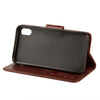 For iPhone XR Embossed Butterfly Pattern Horizontal Flip Leather Case with Card Slot & Holder & Wallet & Lanyard (Brown)