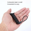 5 PCS Bicycle Portable Reminder Rope Motorcycle Helmet Anti-Theft Spring Rope Travel Wire Rope(Black)