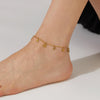 OPK GZ196 Stainless Steel Skeleton Flower Anklet(Gold)