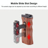 PULUZ Universal Side Wooden Handle Handgrip with Cold Shoe for DSLR Camera Cage(Bronze)