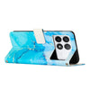 For Redmi K70 Pro / K70 Painted Marble Pattern Leather Phone Case(Blue Green)