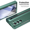 For Samsung Galaxy Z Fold5 Integrated PC + PU Phone Case with Pen / Pen Box(Green)