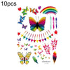 10 PCS Waterproof Disposable Camouflage Tattoo Stickers Face Stickers(LC-028)