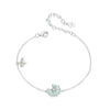 S925 Sterling Silver Platinum-plated Bee Daisy Women Bracelet(SCB270)