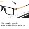 Black Frame Spring Hinge Anti Fatigue & Blue-ray Presbyopic Glasses, +3.50D