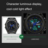 SANDA 739 Multifunctional Waterproof Sports Watch Chronograph Calendar Alarm Night Light Watch(Blue)