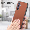 For Samsung Galaxy S23 FE 5G Twill Fabric Leather Skin Back Phone Case(Brown)