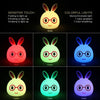 Smiling Rabbit Creative Touch 3D LED Decorative Night Light, AAA Battery Version (Blue)