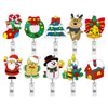 68cm Christmas Cartoon Pull Badge Reel Rotatable Certificate Buckle, Style: Snowman