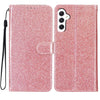 For Samsung Galaxy A36 5G Glitter Powder Flip Leather Phone Case(Rose Gold)