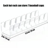 Acrylic Baseball Cap Holder Can Store 7 Baseball Caps(Black)