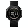 SKMEI 1497 Fashion Simple Backlight Single Display Electronic Watch Timing Alarm Watch(Black )