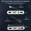 NK-1058 USB-C / Type-C, 8 Pin, USB Interface 6 in 1 Multi-function Adapter(Black)