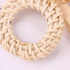 E2002-5 Knock Pattern Circle Bamboo Vine Handmade Woven Earrings Bosomia Style Earrings
