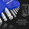 7pcs/set HSD HSS-7 Long Version Short-Side Ball-End Hexagon Wrench Set Tools