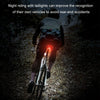Round Bicycle Intelligent Induction Brake Taillight Night Riding Warning Light, Color: Dual Bracket Model