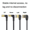 Up Bend 0.5m Cat 8 10G Transmission RJ45 Male To Female Computer Network Cable Extension Cable(Black)