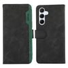 For Samsung Galaxy A26 5G ABEEL Color Block Magnetic RFID Leather Phone Case(Black-Green)