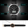 SKMEI 1652 Dual Movement Sports Leather Alloy Male Watch, Color: Silver Shell White Machine