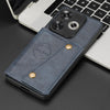 For Xiaomi Poco F6 Double Buckle Card Slots Magnetic Phone Case(Blue)