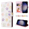 For Samsung Galaxy S25 5G Bronzing Painting RFID Leather Phone Case(Bloosoming Flower)