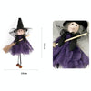 Halloween Broom Witch Doll Pendant Ghost Festival Party Props(Green)