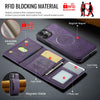 For iPhone 12 / 12 Pro DG.MING MAGKING-K2 Series MagSafe RFID Card Bag Detachable Phone Case(Purple)